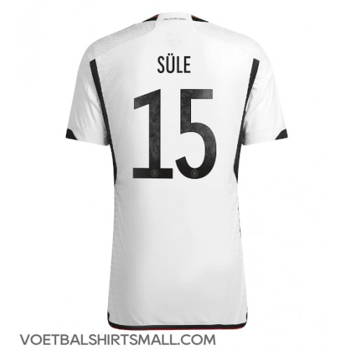 Duitsland Niklas Sule #15 Voetbalkleding Thuisshirt WK 2022 Korte Mouwen